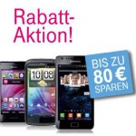 Telekom Mobilfunk Rabatt-Aktion Hochwertige Smartphones bis zu 80,- € günstiger