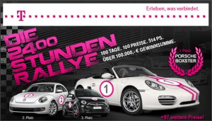 gewinne Verlosung für Vertriebspartner: Telekom Rallye 2400 Stunden