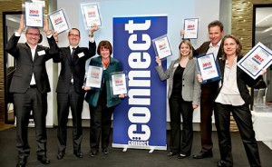 Nach der connect-Preisverleihung in Stuttgart "Jubel nach der Preisverleihung" (Quelle des Bildes: http://goo.gl/nOHxG)