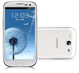 Samsung Galaxy S 3 zum Special Call & Surf mit Handy. Bitte beachten Sie, dass bei der Wahl der Endgeräte eine einmalige Zuzahlung anfällt.