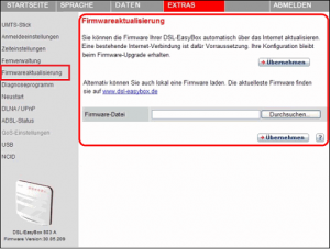 Firmwareaktualisierung EasyBox