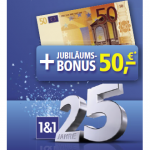 1&1 feier 25jähriges Jubiläum - mit 50,- € Gutschrift für Ihre Kunden!