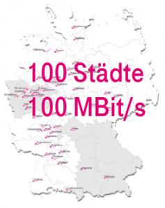 LTE mit bis zu 100 Mbit/s von der Telekom gibt es in Deutschland in 100 Städten