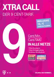 Xtra Call - 9 Cent Tarif der Telekom Neu bei der Telekom: der 9-Cent-Tarif Xtra Call. Günstig wie der Discounter-Preis, aber im besten Netz.