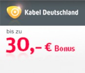 Kabel Deutschland mit bis zu 30,- € Online-Bonus