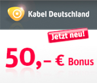Kabel Deutschland mit 50,- € Onlinevorteil