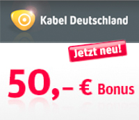 Kabel Deutschland mit 50,- € Onlinevorteil