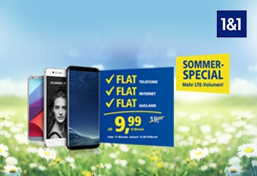 Sommer Special: 4-faches Datenvolumen bei 1&1 All-Net-Flats