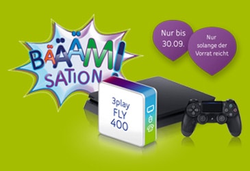Unitymedia 3play FLY 400 mit PS4 Slim 1 TB ontop
