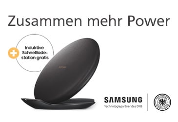 Kostenlose induktive Schnellladestation zum Samsung Galaxy S9 (Plus)