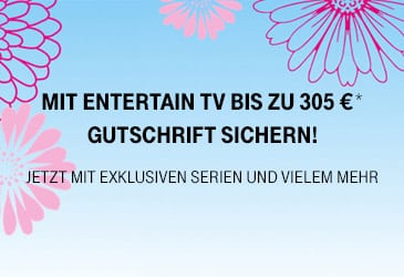 Bis zu 305 € EntertainTV Gutschrift und neue EntertainTV Sat Tarife