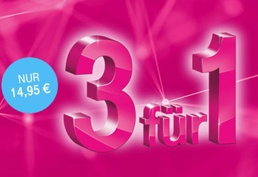 „3 für 1“-Aktion für Ihre Telekom Prepaid-Kunden