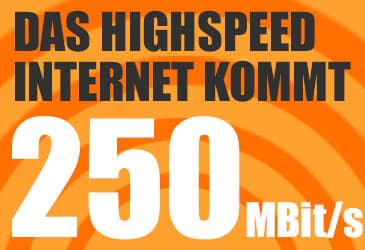 Ab August: Bis zu 250 MBit/s bei Telekom, Vodafone und 1&1