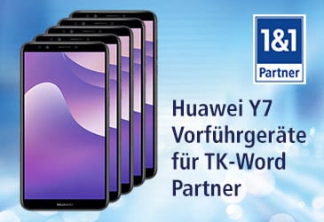 Für unsere 1&1 Partner: Huawei Y7 als Vorführgerät für das Ladengeschäft sichern