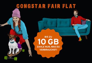 congstar Fair Flat ab sofort für Ihre Kunden buchbar
