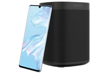 Neues Huawei P30 mit kostenlosem Sonos One WLAN-Lautsprecher für Ihre Kunden