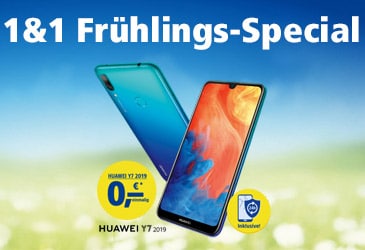 Huawei Y7 (2019) kostenlos im 1&1 Frühlings-Special
