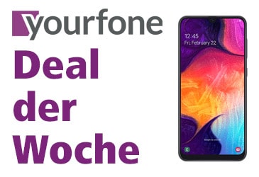 yourfone Deal der Woche: Samsung Galaxy A50 kostenlos im LTE-Tarif