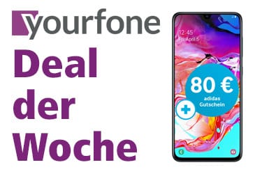 yourfone Deal der Woche: Samsung Galaxy A70