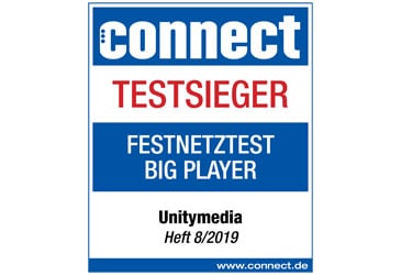 Unitymedia ist Sieger des connect Netztests 2019