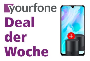 yourfone Deal der Woche: Huawei P30 lite mit zwei gratis Mini Speaker