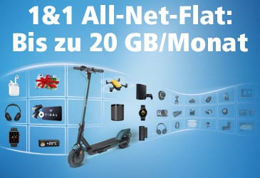 1&1 All-Net-Flats mit bis zu 20 GB Datenvolumen