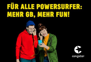 Neues congstar Mobilfunkportfolio mit bis zu 15 GB