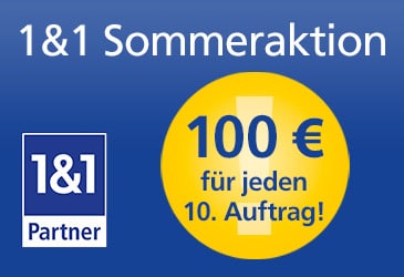 TK-World Sommeraktion für 1&1 Partner: 100 € Bonus im Juli