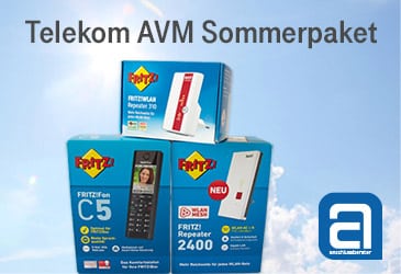 Telekom AVM Sommerpaket: Sichern Sie sich 3 kostenlose AVM Geräte
