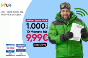 PYUR 1000 Mbit/s 10 months for €9.99
