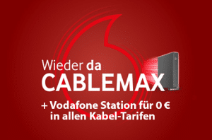 Back again: CableMax 1000 from Vodafone + Vodafone Station for €0 with all cable plans
