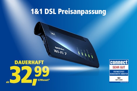 Preisanpassung 1&1 DSL Tarife