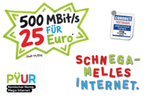 PYUR: 500 MBit/s für 25 €/Monat
