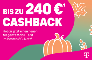 Telekom: Bis zu 240 € Cashback. Hol dir jetzt einen neuen MagentaMobil Tarif im besten 5G-Netz.