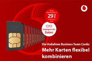 Vodafone Business Team Cards: Mehr Karten flexibel kombinieren